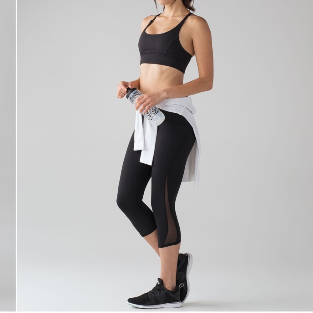 Lululemon Train Times High Rise Crop (17") Leggings Black size 4